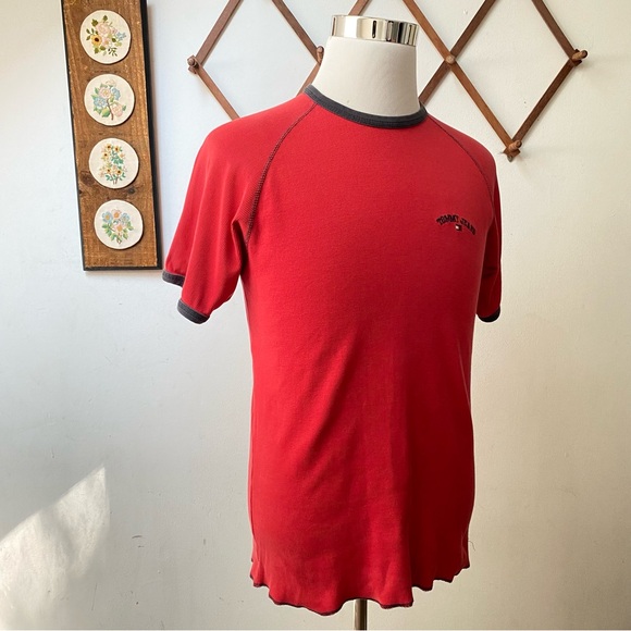 90s Vintage Tommy Hilfiger Ribbed Fitted T-Shirt - Picture 9 of 14